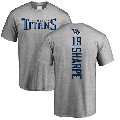 Tennessee Titans Men Ash Tajae Sharpe Backer NFL Football #19 T Shirt